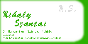 mihaly szantai business card